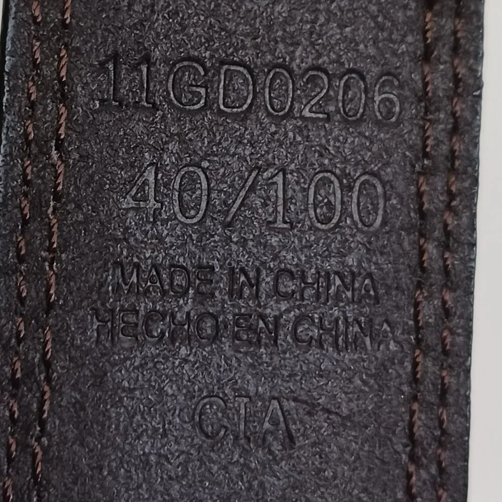 Dickies Genuine Leather Belt Casual Blue Distressed size 40/100